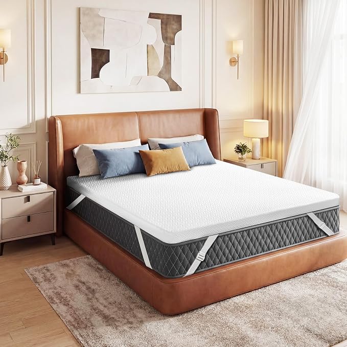Czpalo 4 Inch Gel Memory Foam Mattress Topper King, Cooling Mattress Topper - Image 8