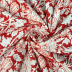 E-Tailor® Indian Ethnic 100% Cotton Voile Running Hand Block Print Natural by E-Tailor