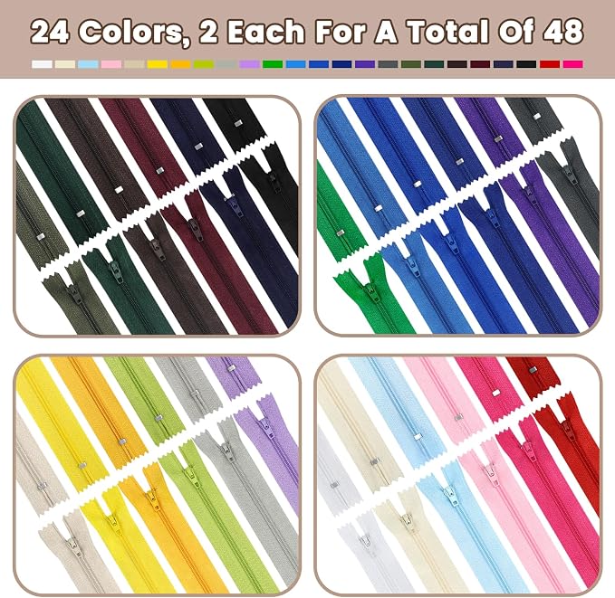 Zippers for Sewing, DOITEM Nylon Coil Zippers - Image 2