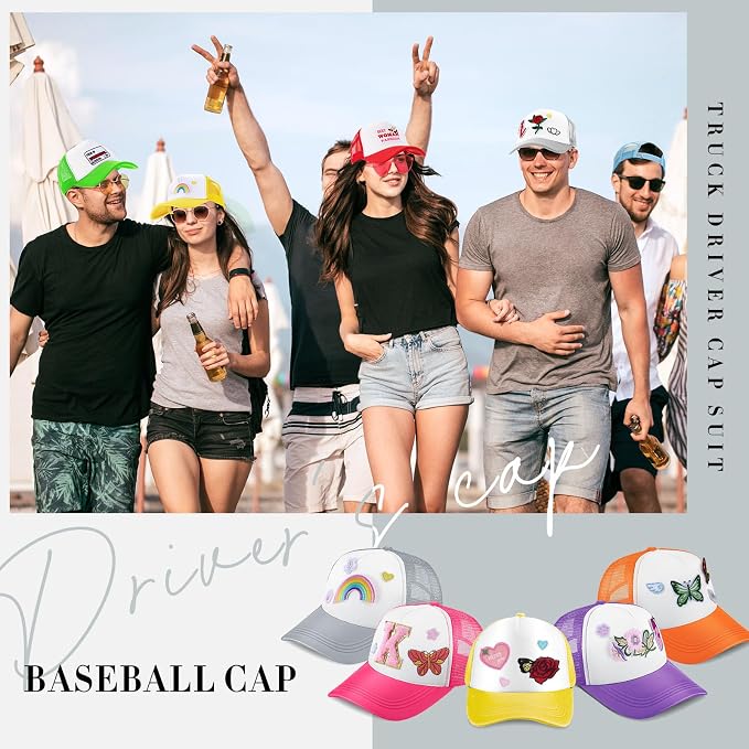Hercicy 12 Pack DIY Trucker Hats Kit, Sublimation Blank Baseball Caps - Image 6