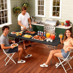 FDW 6 FT Folding Table, Portable Plastic Table - Image 2