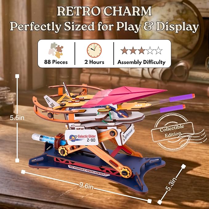 DIY 2in1 Hydraulic Paper Airplanes & Darts Launcher Stem Toys - Image 3
