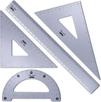 Mr. Pen- Metal Geometry Kit, 4 Pack, 45° & 30°/60° Set Squares | 6" Protractor by MrPen