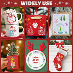 72 PCS 3x3 Inch Christmas Stencils - Image 7