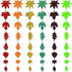 Coopay Glitter Fall Leaf Stickers Thanksgiving Christmas Adhesive Foam Maple - Image 3