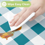 Smiry Rectangle Table Cloth, Waterproof Vinyl Tablecloth - Image 3