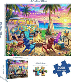 Sunset Beach Camp Puzzles for Adults 1000 Pieces, Challenging Jigsaw Puzzles - Image 5