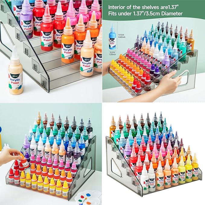 Acrylic Paint Organizer, Painting Bottle Holder, Acrylic Paint Storage Organizer - Image 6