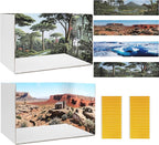 DZrudun 2Pcs Diorama Box for School Projects and 4 Habitat Background Cards | by DZrudun
