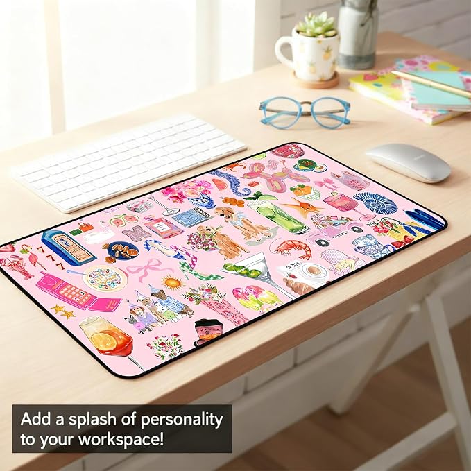Funny Pink Desk Mat, Cute Colorful Desk Matt, - Image 7