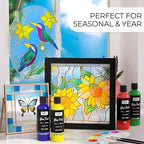 Nicpro 8 Colors Stained Glass Paint Set, 4oz / 120ml Waterproof Acrylic Enamel - Image 4
