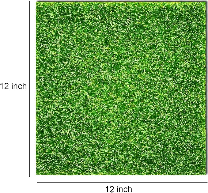 KISEER 6 Pack Fairy Garden Grass 12 x 12 Inches Miniature Artificial Craft Grass - Image 2