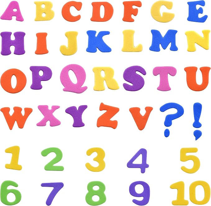 Coopay Self-Adhesive Foam Letter Alphabet Number Stickers Assorted Colors - Image 2