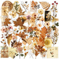 52Pcs Vintage Botanical Scrapbook Stickers Pack, Transparent Fern Leaf Stickers by STARZIWEN