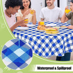 Smiry Plastic Table Cloth, Waterproof Vinyl Tablecloth - Image 2