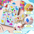 681 Pcs Glitter Foam Stickers, Dinosaur Shapes Stickers, 7 Sheets Colorful 3D - Image 3