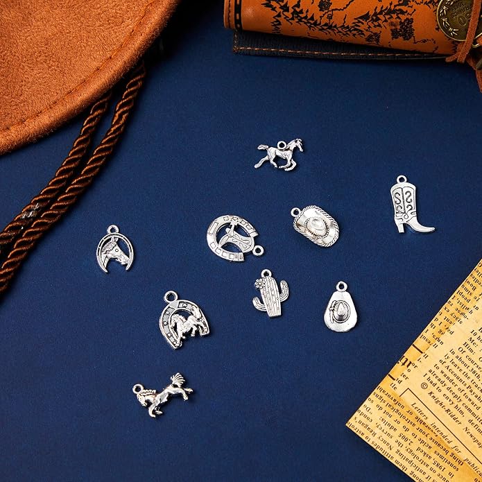 MTLEE 100 Pieces Western Cowboy Charms - Image 3