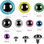 160pcs Large Safety Eyes for Amigurumi Glitter Eye for Stuffed Animals for DIY - Image 2