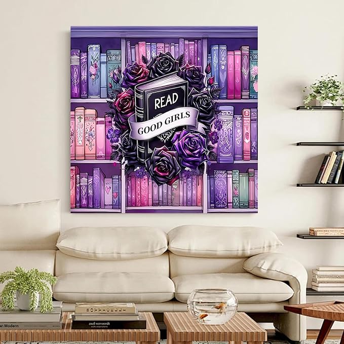 Magic Book Diamond Art Kits for Adults Beginner, DIY Girl Read Books Diamond - Image 4