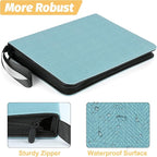 GERMUN 3 Ring 9 Pocket Zipper Card Binder, 720 Double Sided Standard PU Trading - Image 6