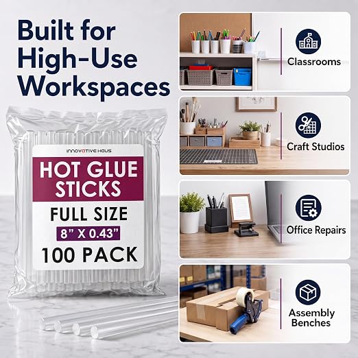 Innovative Haus Full Size Hot Glue Sticks Bulk 100 Pack - Image 3