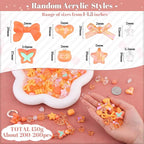200-260PCS TINKRSTUFF Assorted Orange Acrylic Beads - Image 2