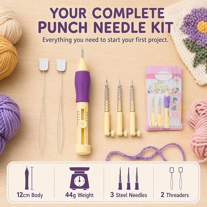 Punch Needle Kit, Embroidery Needle Punch - Image 7