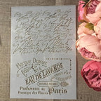 TIAMECH A4 Reusable Vintage Script French Words Stencil - Image 3