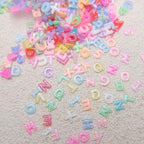 Letter Nail Art Charms Random Candy Color Letter Resin Nail Rhinestones Kawaii - Image 4