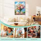 Cytheron Paint by Numbers Kit for Adults, Rose DIY Painting Kit, 16x20 Inch | - Image 7