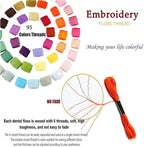 XMZCOLA Embroidery kit for Beginners Adults, 95 Colors Embroidery Thread and - Image 3
