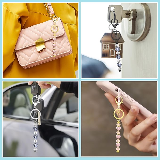 Mlife 25 Pcs Beadable Keychain Bars, Blanks Bead Keychain Making Kit, Bulk - Image 7