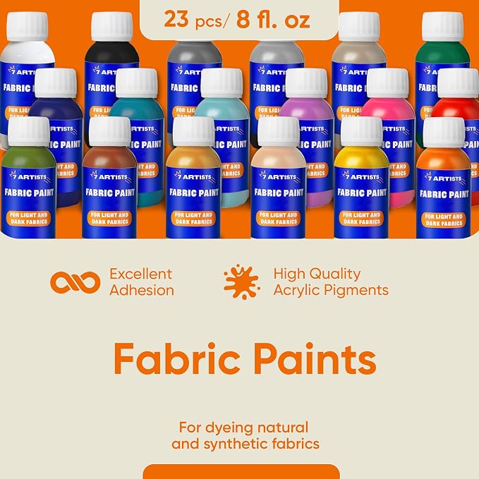 Red Fabric Paint 8 fl. oz – Permanent Fabric Paint Red - Image 2