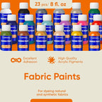 Red Fabric Paint 8 fl. oz – Permanent Fabric Paint Red - Image 2