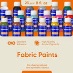 Blue Fabric Paint 8 fl. oz – Permanent Fabric Paint Blue - Image 2