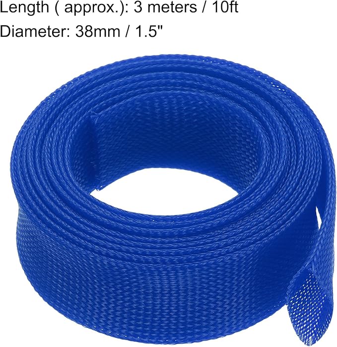 uxcell Expandable Sleeving, 2 3/8-inch 10ft Cable Sleeve - Image 3