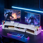 Spacrea Metal Desk Organizers and Accessories, Dual Monitor Stand Riser - Image 7