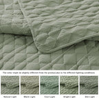 WDCOZY Sage Green Quilt King Size Bedding Sets - Image 3