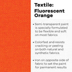 Jacquard Textile Color Fluorescent Orange - Image 2