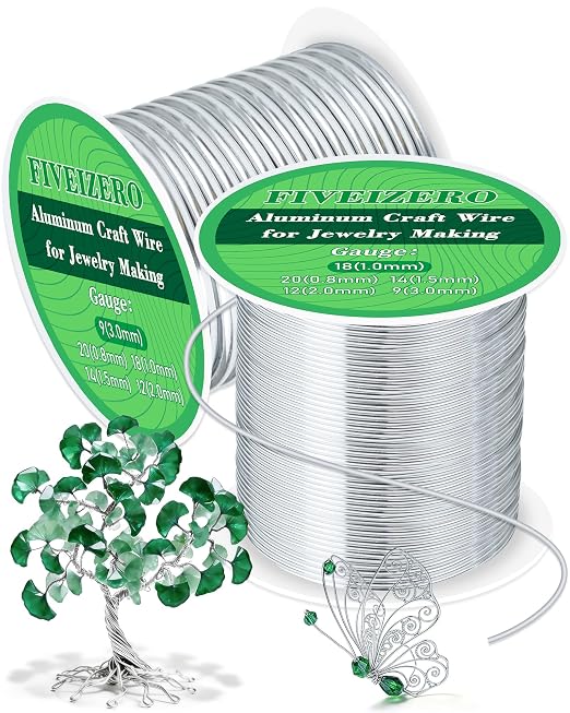 FIVEIZERO 18 Gauge&9 Gauge Aluminum Craft Wire, 1mm/3mmArmature Wire by FIVEIZERO