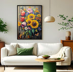 Diamond Paintings Kits for Beginners, Colorful Sun Flower Diamond Art Kits for - Image 3
