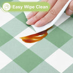 Smiry Rectangle Table Cloth, Waterproof Vinyl Tablecloth - Image 3