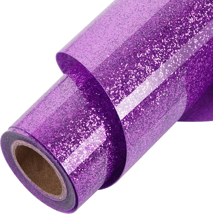 ​TORC Purple Glitter HTV Purple Heat Transfer Vinyl HTV Rolls by TORC