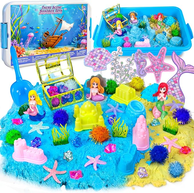 YongnKids Mermaid Sensory Bin Sandbox Toys by YongnKids