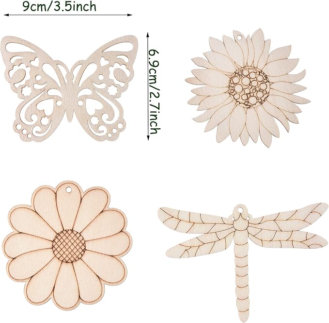 48PCS Unfinished Wood Insect Cutouts - Image 6