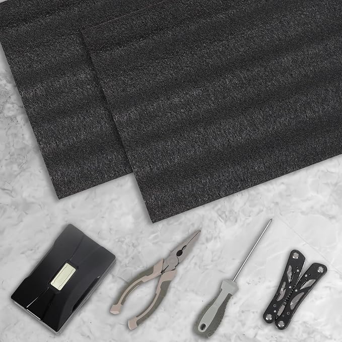 AurDo 5 Pcs Black Polyurethane Foam Sheet, Toolbox Storage - Image 5