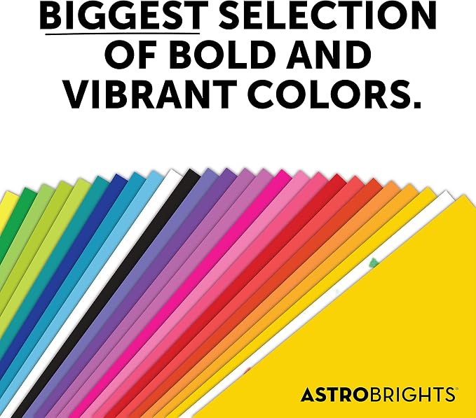 Neenah Paper Astrobrights Color Paper, 8.5” x 11”, 24 lb/89 gsm, Spectrum - Image 4