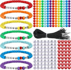 Ferreve 35 Sets Christian Bracelet Crafts Jesus Loves Me Bead Wristband Craft by Ferreve