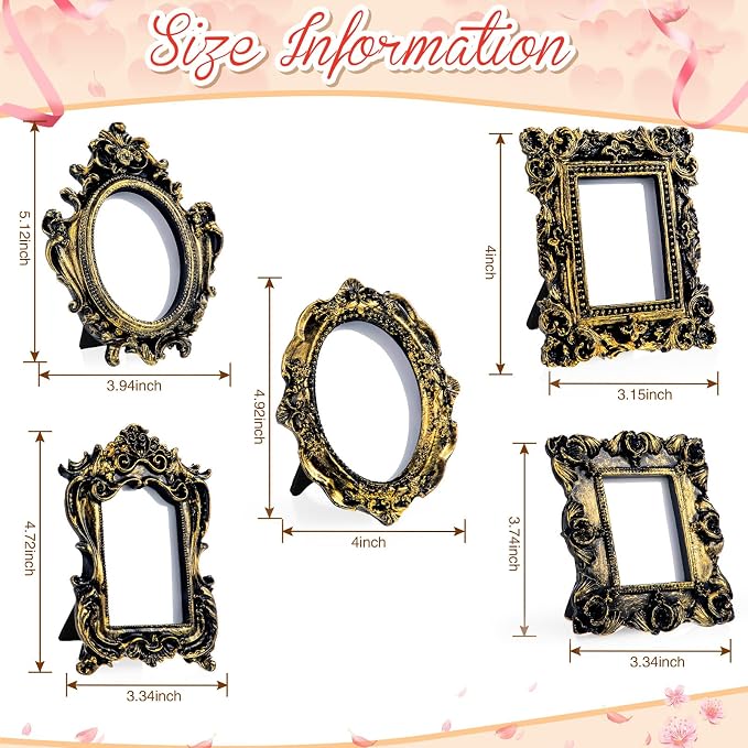 Maitys 40 Pcs Mini Picture Vintage Frames - Image 3