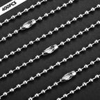400 Pcs Long Bead Ball Chain Keychain, 3.9 Inch Silver, 2.4mm - Image 5